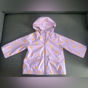 Zara purple raincoat with pear pattern - 3-4yr